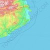 Costa Brava topographic map, elevation, terrain