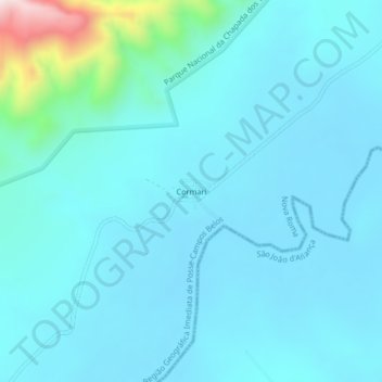 Cormari topographic map, elevation, terrain