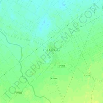 Kridid topographic map, elevation, terrain