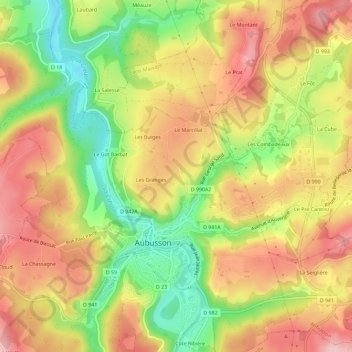 Les Mairies topographic map, elevation, terrain