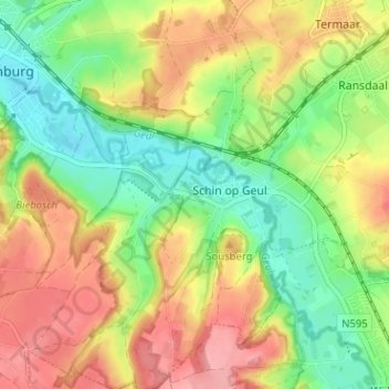 Strucht topographic map, elevation, terrain