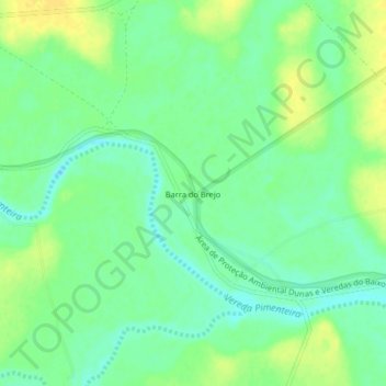 Barra do Brejo topographic map, elevation, terrain
