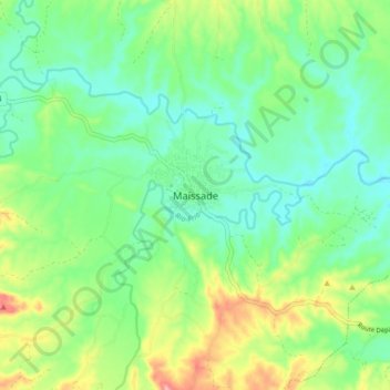 Maïssade topographic map, elevation, terrain