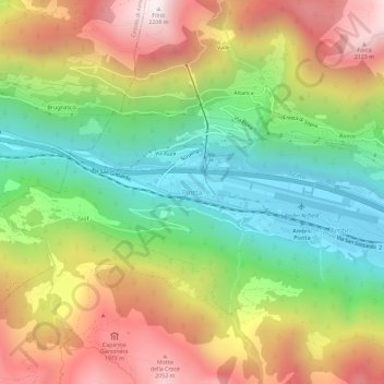 Piotta topographic map, elevation, terrain