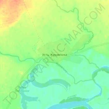Усть-Журавлиха topographic map, elevation, terrain