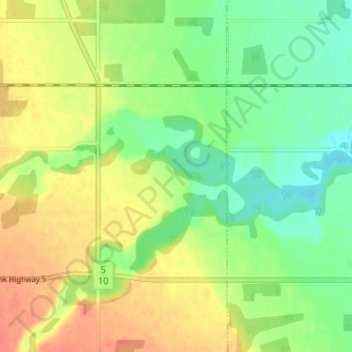 Ashville topographic map, elevation, terrain