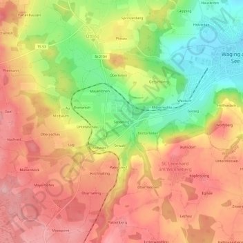 Scharling topographic map, elevation, terrain