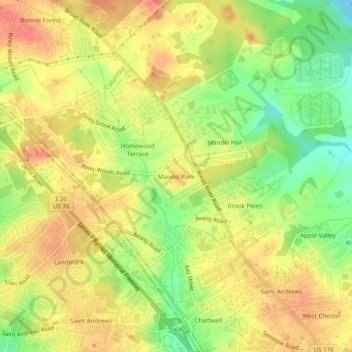 Mandel Park topographic map, elevation, terrain