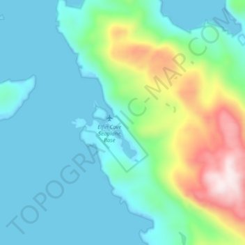 Elfin Cove topographic map, elevation, terrain