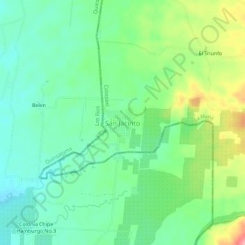 San Jacinto topographic map, elevation, terrain