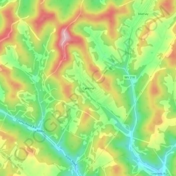 Carolina topographic map, elevation, terrain