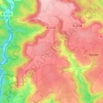 Ramsenstrut topographic map, elevation, terrain