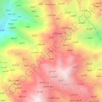 Az Zibar topographic map, elevation, terrain