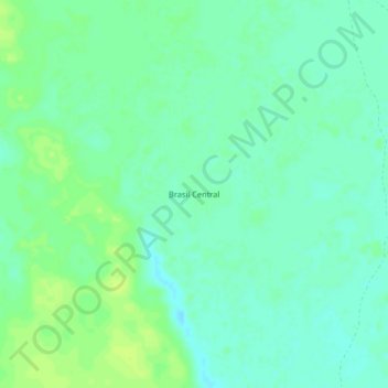 Brasil Central topographic map, elevation, terrain