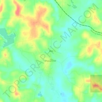 Zero topographic map, elevation, terrain