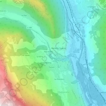 Pallon topographic map, elevation, terrain