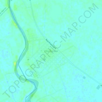 Villa Escolar topographic map, elevation, terrain