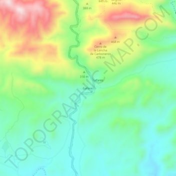 Gafares topographic map, elevation, terrain