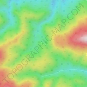 Poo topographic map, elevation, terrain