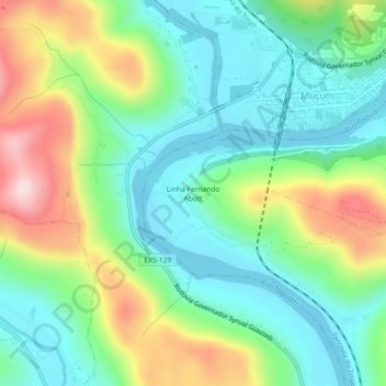 Linha Fernando Abott topographic map, elevation, terrain