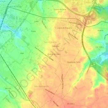 Quinta do Gato topographic map, elevation, terrain
