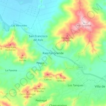 Rancho Grande topographic map, elevation, terrain