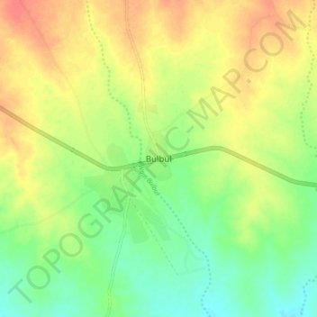 Bulbul topographic map, elevation, terrain