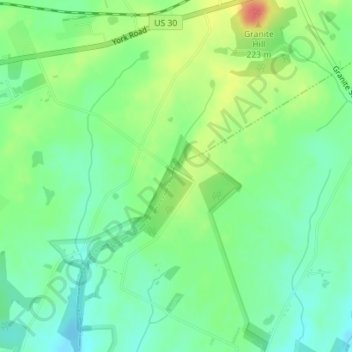 Cress Ridge topographic map, elevation, terrain