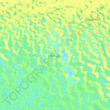 Bol topographic map, elevation, terrain