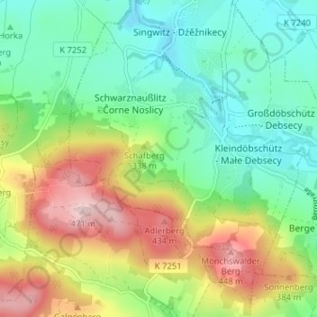 Blumental topographic map, elevation, terrain