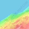 Casablanca ⵜⴰⴷⴷⴰⵔⵜ ⵜⵓⵎⵍⵉⵍⵜ الدار البيضاء topographic map, elevation, terrain