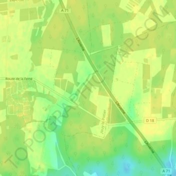 Sevigne topographic map, elevation, terrain