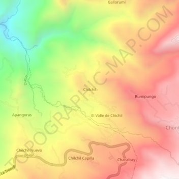 Chilchil topographic map, elevation, terrain