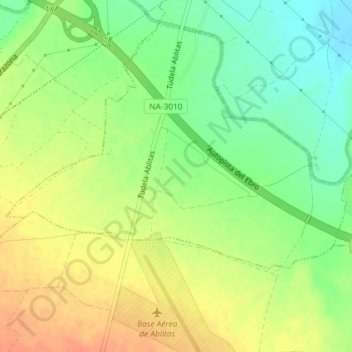 Baster topographic map, elevation, terrain