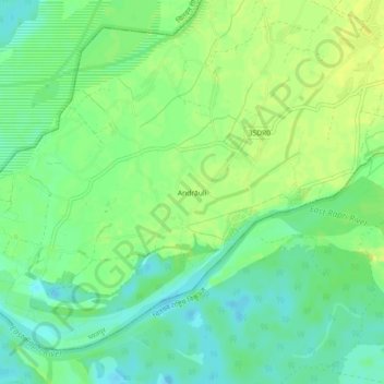 Andrāuli topographic map, elevation, terrain
