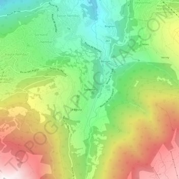 Saclentz topographic map, elevation, terrain