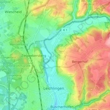 Unterberg topographic map, elevation, terrain