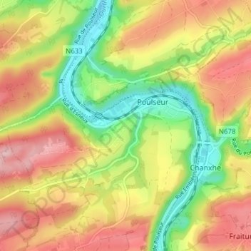 Cité Thomas topographic map, elevation, terrain