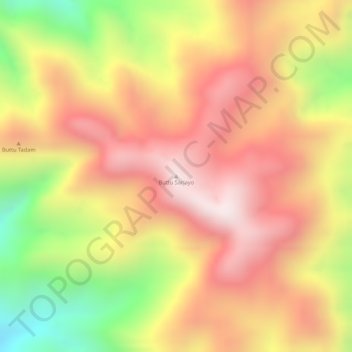 Buttu Sariayo topographic map, elevation, terrain