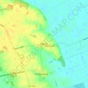 Martin topographic map, elevation, terrain