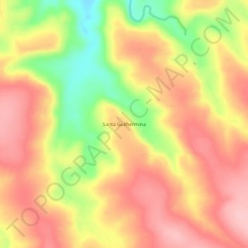 Santa Guilhermina topographic map, elevation, terrain