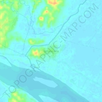Betsizaraina topographic map, elevation, terrain