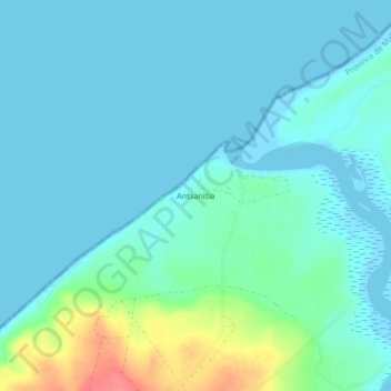 Antsanitia topographic map, elevation, terrain