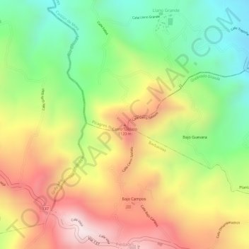 Cerro Tablazo topographic map, elevation, terrain
