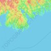 Canoe Island topographic map, elevation, terrain