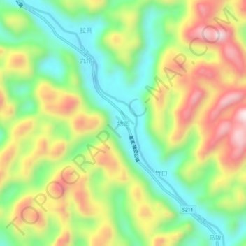 地图 topographic map, elevation, terrain