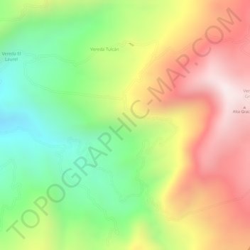 Sumapaz topographic map, elevation, terrain