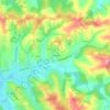 Gouardéré topographic map, elevation, terrain