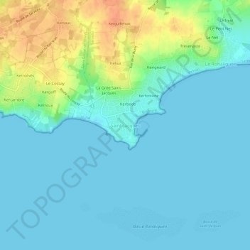 Saint-Jacques topographic map, elevation, terrain