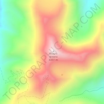 Mount Antero topographic map, elevation, terrain
